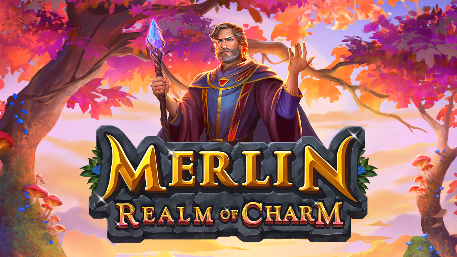Merlin Realm of Charm - Mystical wizard themed slot game with magical spells and enchanted features
